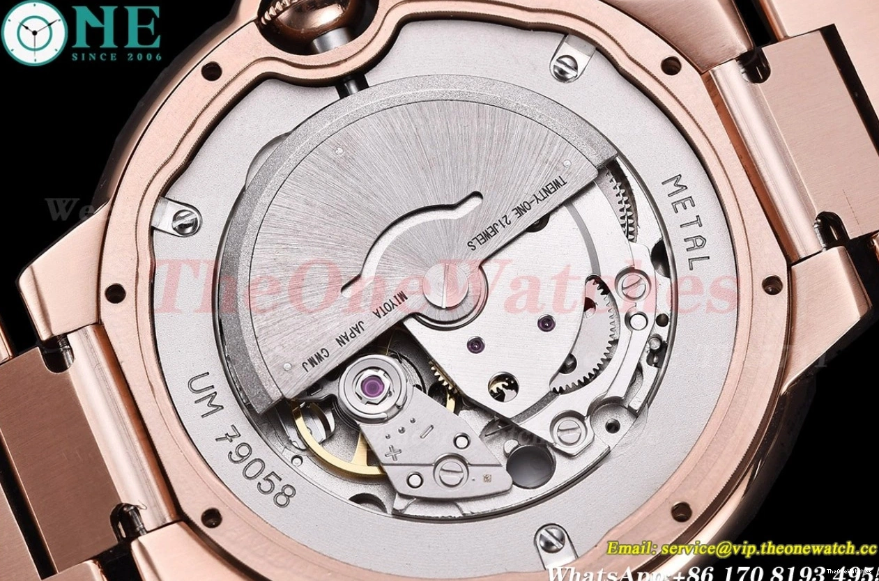 Cartier Brown De 42mm RG Bleu MY8215 Ballon RG Dial GDF 0417